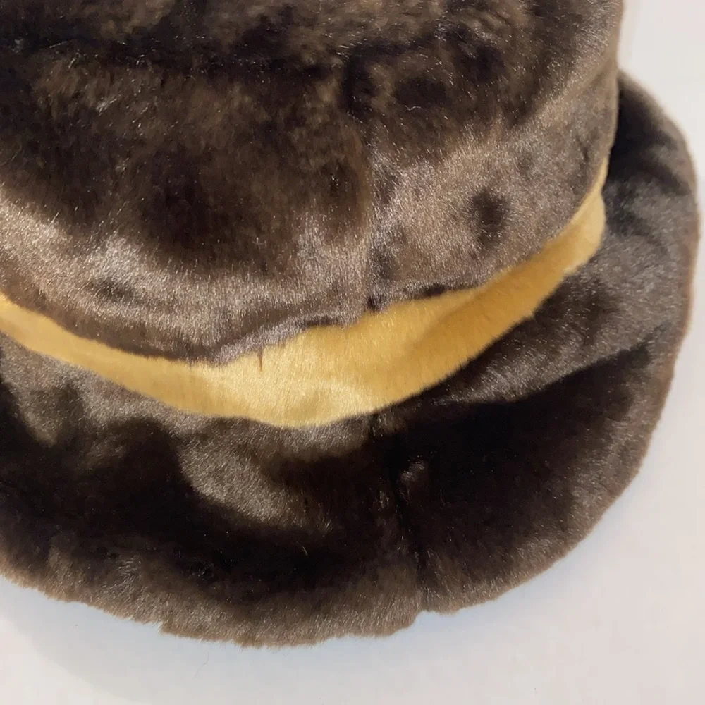 Summer Tompkins Multicolored Unique Faux Fur Unisex Bucket Hat Size OS